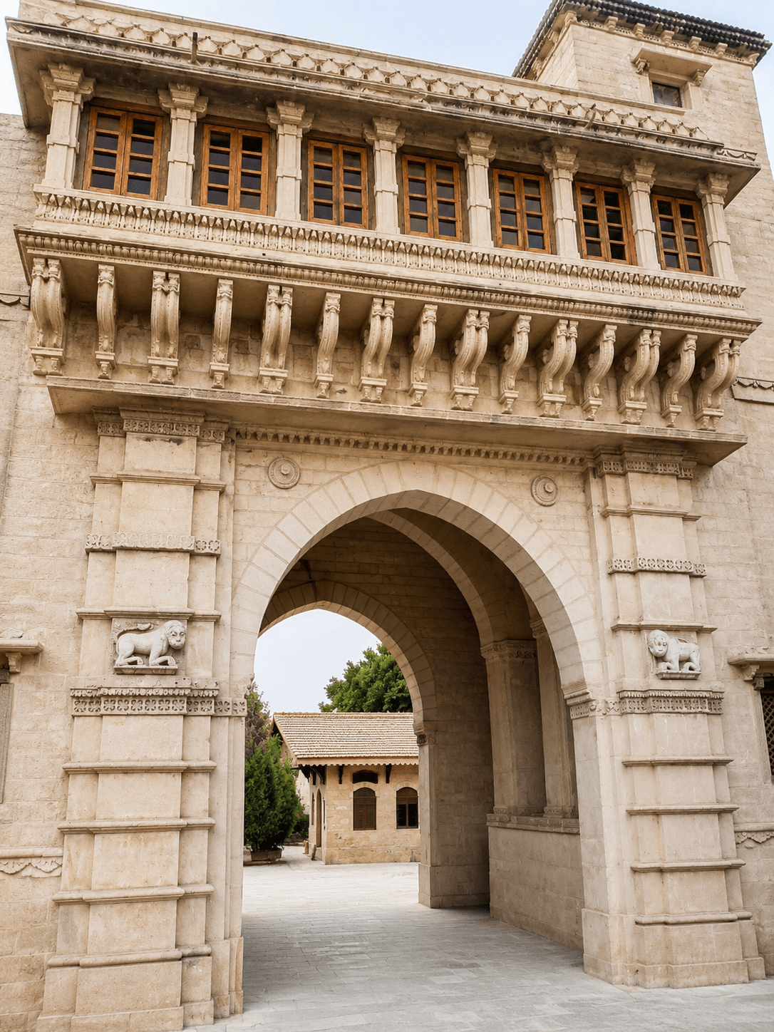 Architectural stone entrance