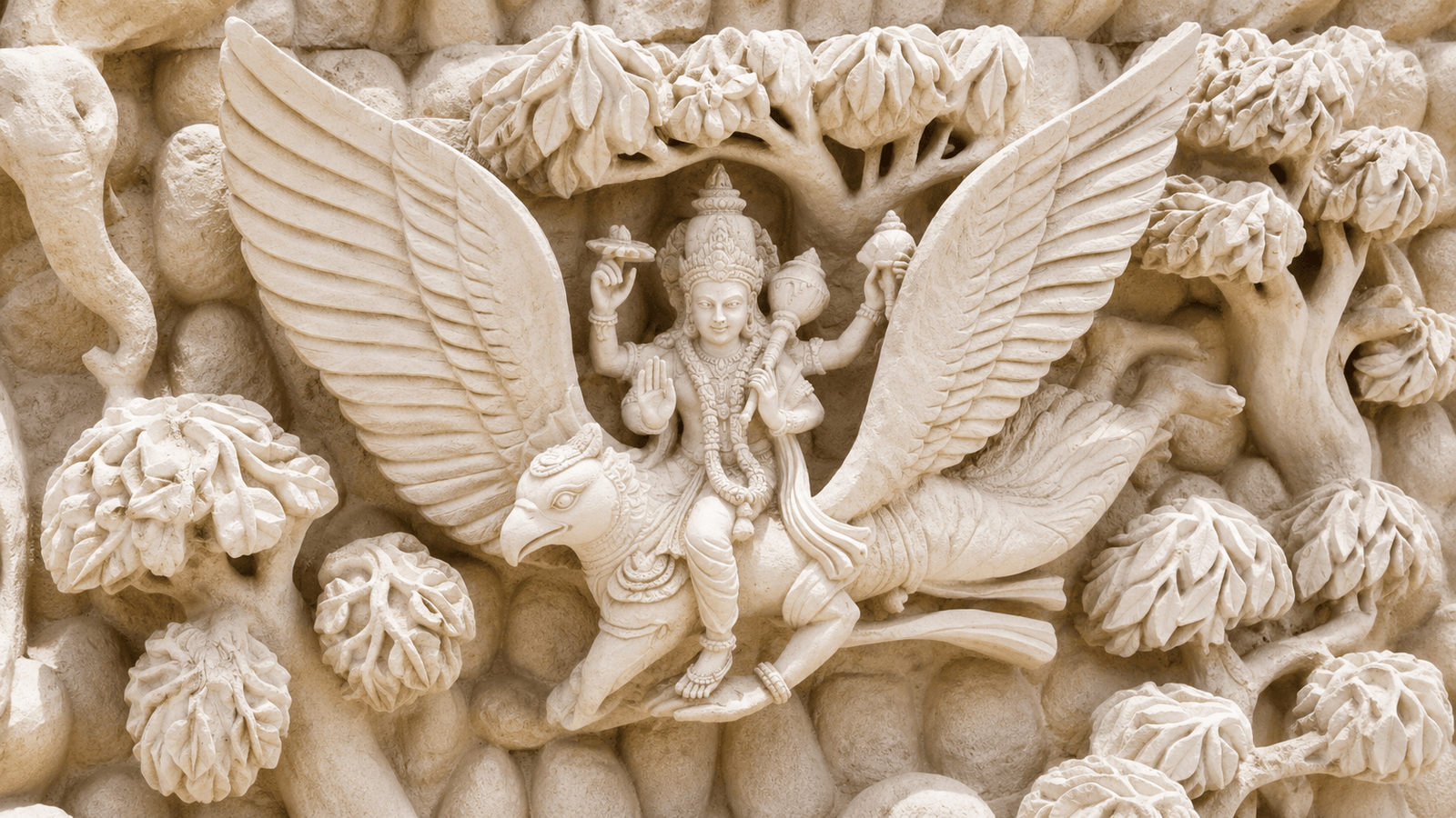 Handcrafted Garuda stone sculpture